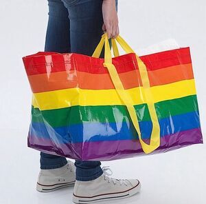 Ikea Shopping Bag Rainbow Bag Limited Edition STORSTOMMA Pride Tote Large